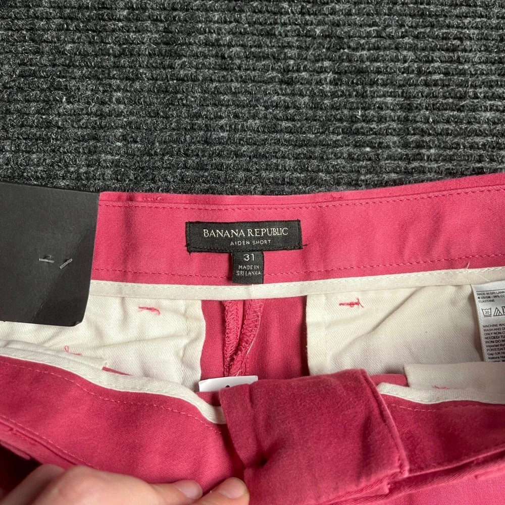 Banana Republic Aiden Shorts Mens 31 Pink Slim Fit 9